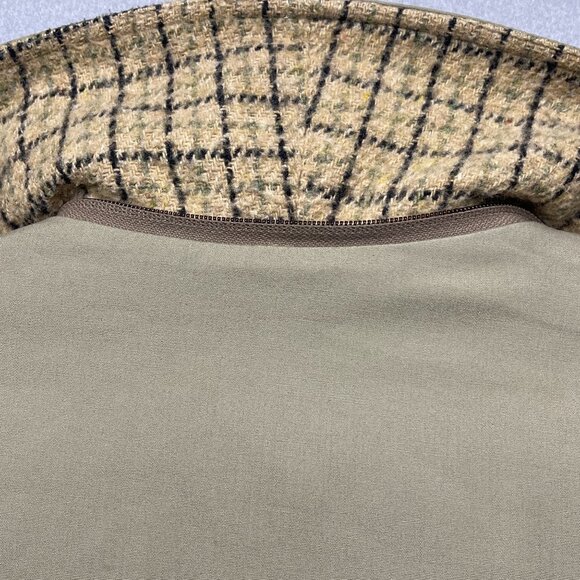 Mulberry Street Vintage 2-Piece Jacket With Vest Wool Blend Plaid Beige Size 11/ - Picture 12 of 16